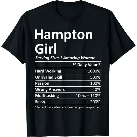 HAMPTON GIRL VA VIRGINIA Funny City Home Roots USA Gift T-Shirt