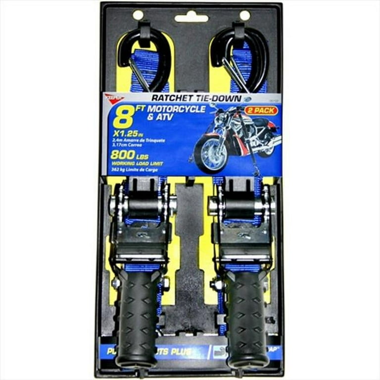 8 ft. x 1.25 in. Ratchet Tie Down (2-Pack) 8 ft. x 1.25 in. Ratchet Tie Down (2-Pack)
