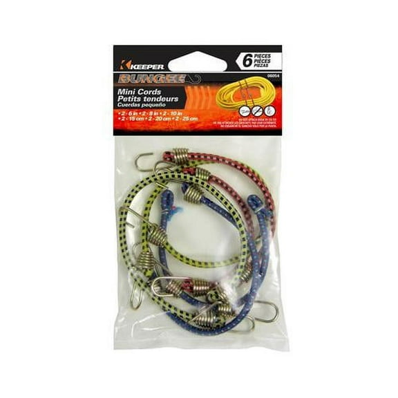 HAMPTON PRODUCTS-KEEPER 6PC Mini Bungee ASSTD