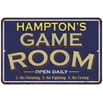 thumbnail image 1 of HAMPTON'S Blue Game Room Gift Sign Metal Wall Decor 12x18 112180002184, 1 of 1
