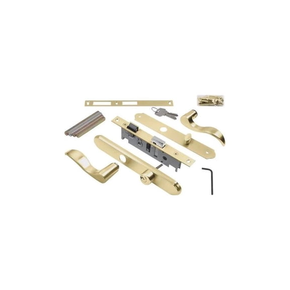 HAMPTON WRIGHT VMT115PB BRASS SCREEN STORM DOOR MORTISE LEVER LOCKSET 4149183