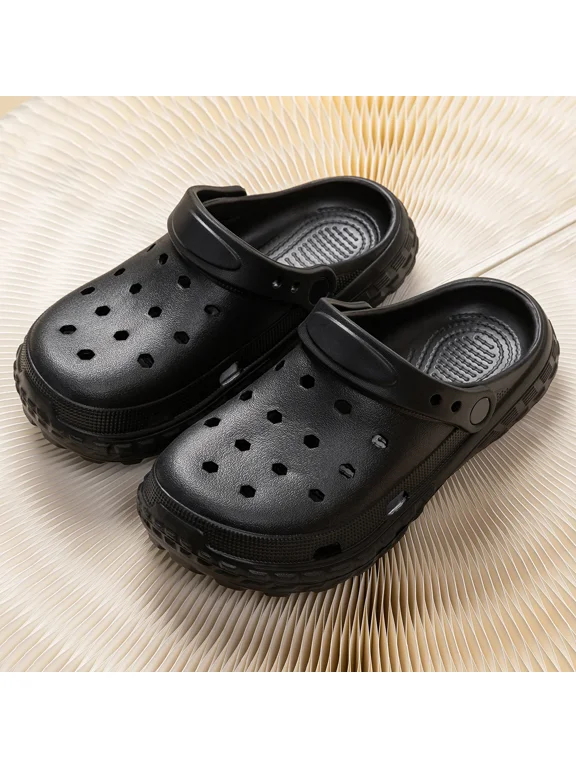 Unisex Platform Clogs, Thick Sole EVA Garden Shoes, Non-Slip Breathable Slip-On Sandals for Women Men, Casual Beach & Outdoor Footwear
