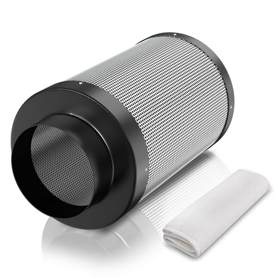HAN'KITCHEN'LON'S 10" Air Carbon Filter with Premium Australian Virgin Charcoal for Inline Duct Fan, Grow Tents, Hydroponics, Air Filtration