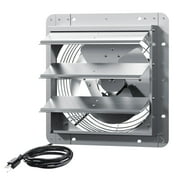 HAN'KITCHEN'LON'S 18" Aluminum Wall Mounted Shutter Exhaust Fan, 2678 CFM High-Speed Vent for Attic, Greenhouse, Shed, Shop, Garage