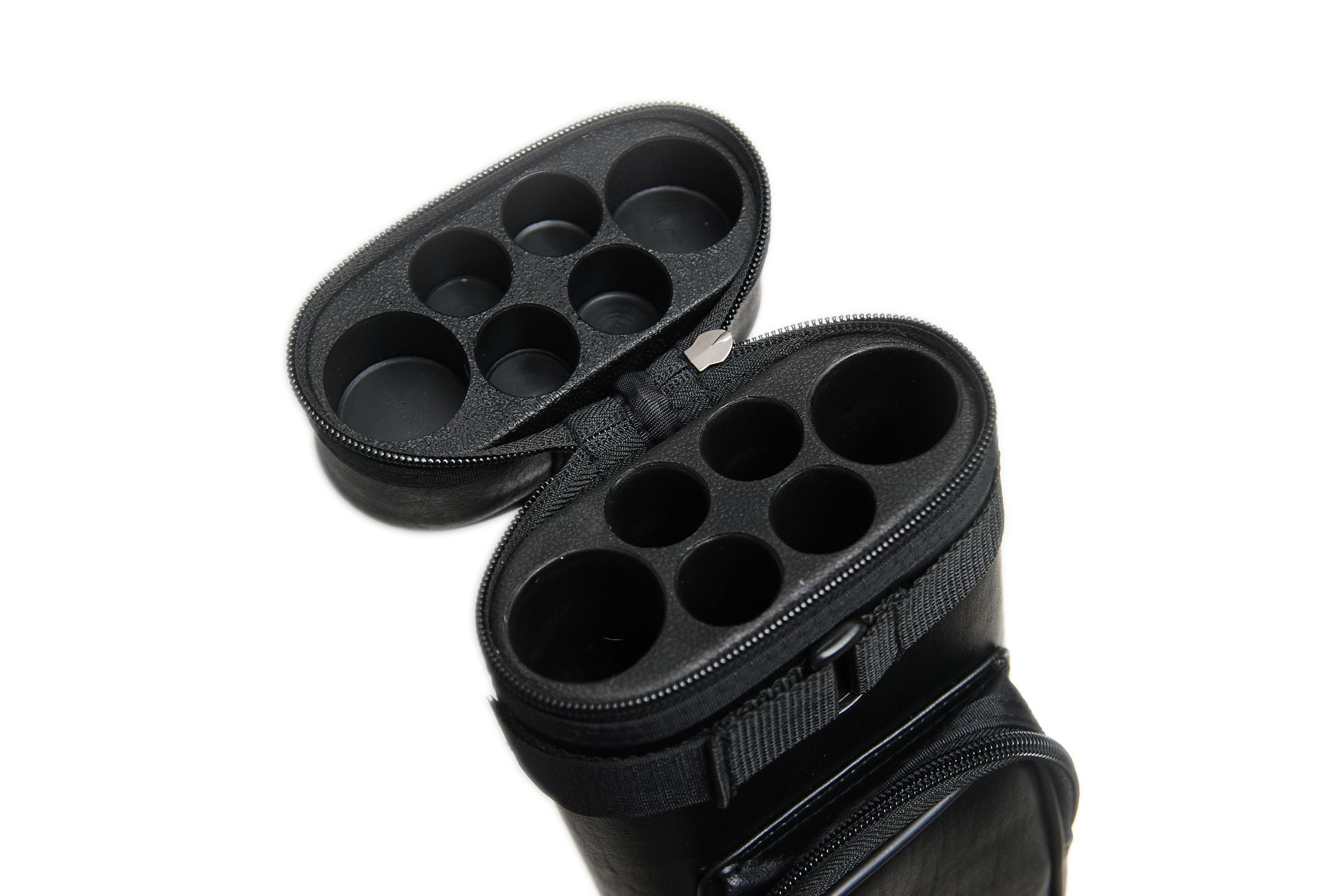 HAN'S DELTA Vinyl 2 Butts/4 Shafts Hard Oval Billiard Cue Case, Black