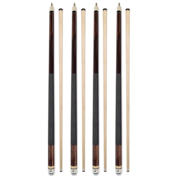 HAN'S DELTA Set of 4 Pool Cues 58 Inch Billiard Cue Sticks 4 Count Pack