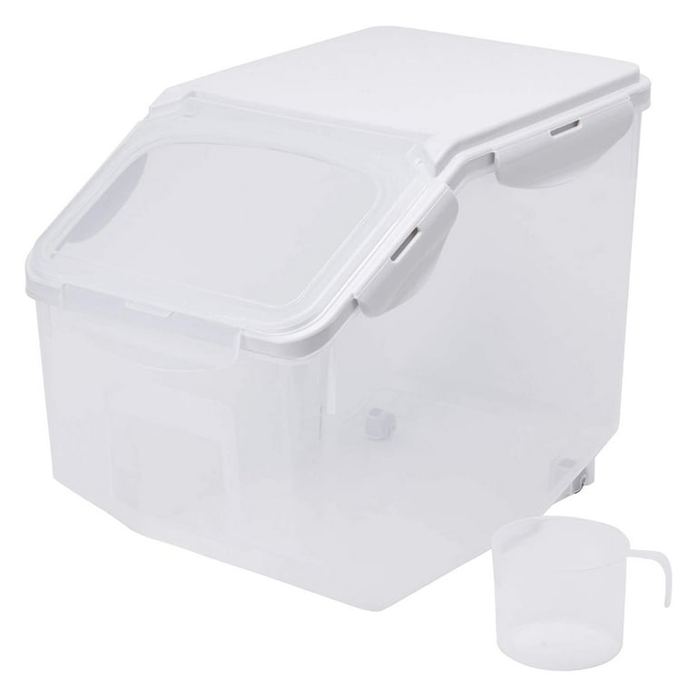 10 Liter Rice Storage Container with Wheels and Measuring Cup