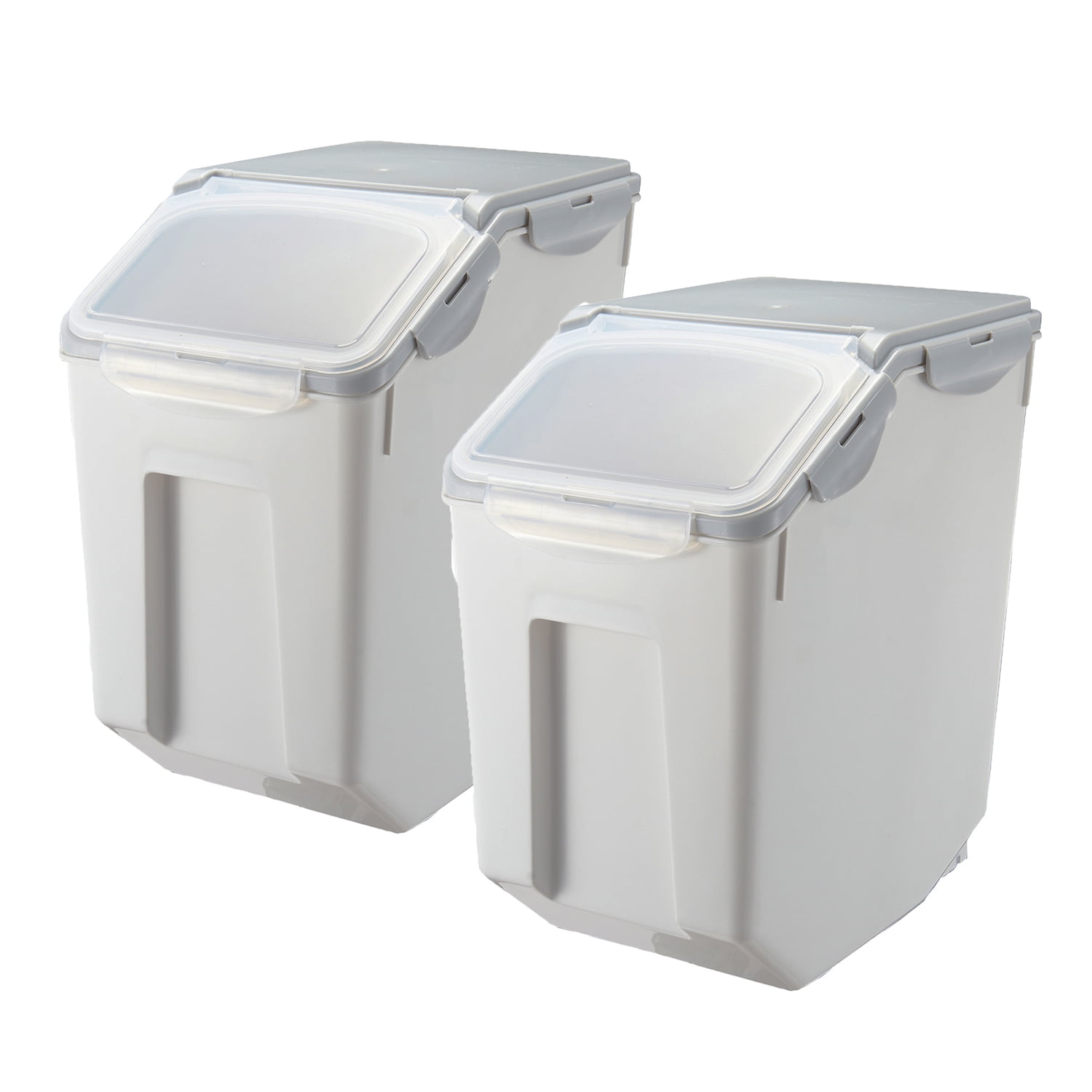 Set of 2 Extra Large 6.5L Airtight Food Storage Containers with Grey Lids,  Shazo