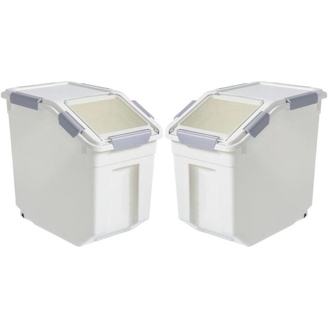 HANAMYA 32.5 Liter / 35 lbs Pet Food Storage Container with Measuring