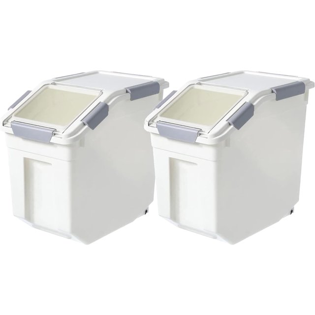 HANAMYA 32.5 Liter / 35 lbs Pet Food Storage Container with Measuring