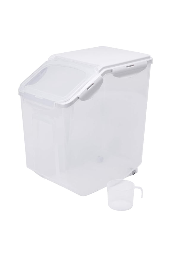 Food Storage Container with Measuring Cup, BPA free, 80-Cup, For Pet Food