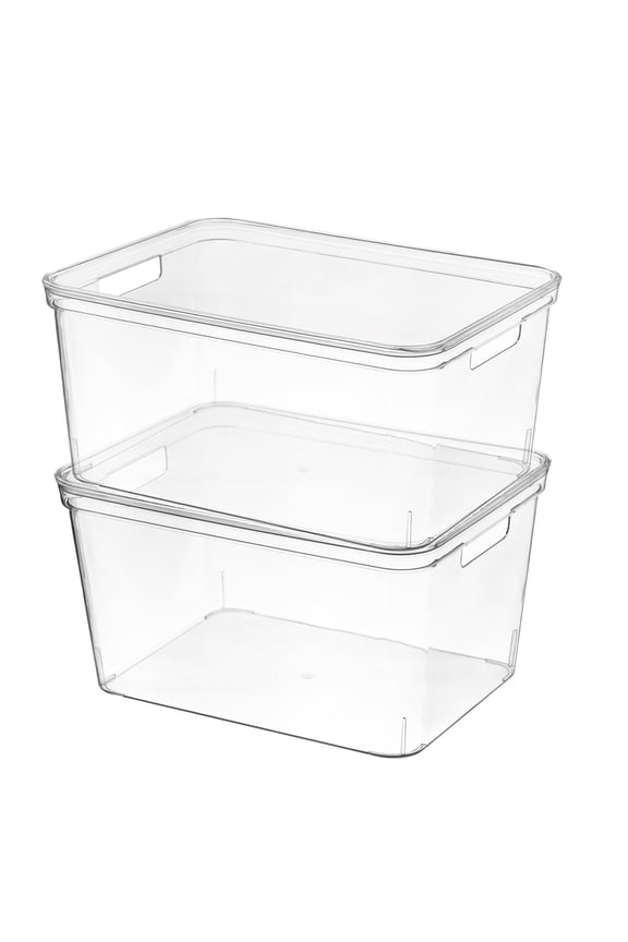 Storage Bin Organizer (Lid Not Included) 17 Liter in Clear (Set of 4)
