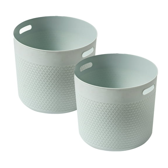 HANAMYA Storage Laundry Basket 27 Liter in Mint (Set of 2)