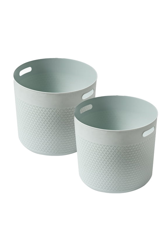 Storage Laundry Basket 27 Liter in Mint (Set of 2)