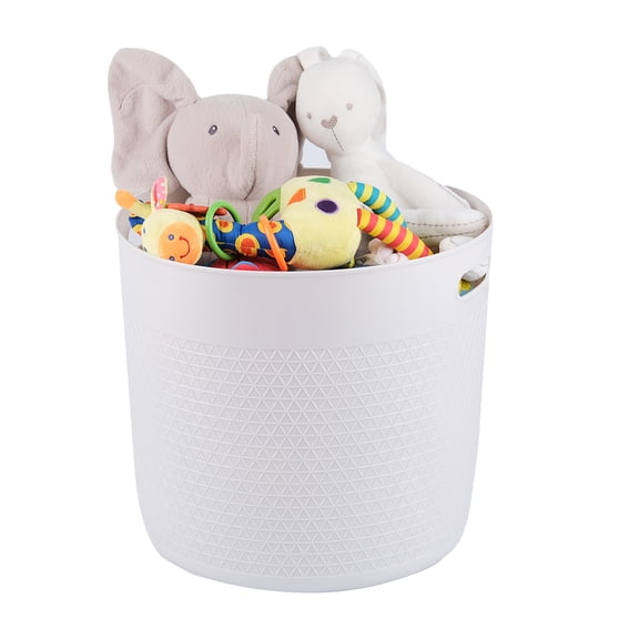 HANAMYA Storage Laundry Basket 27 Liter in Off-White (Set of 2)