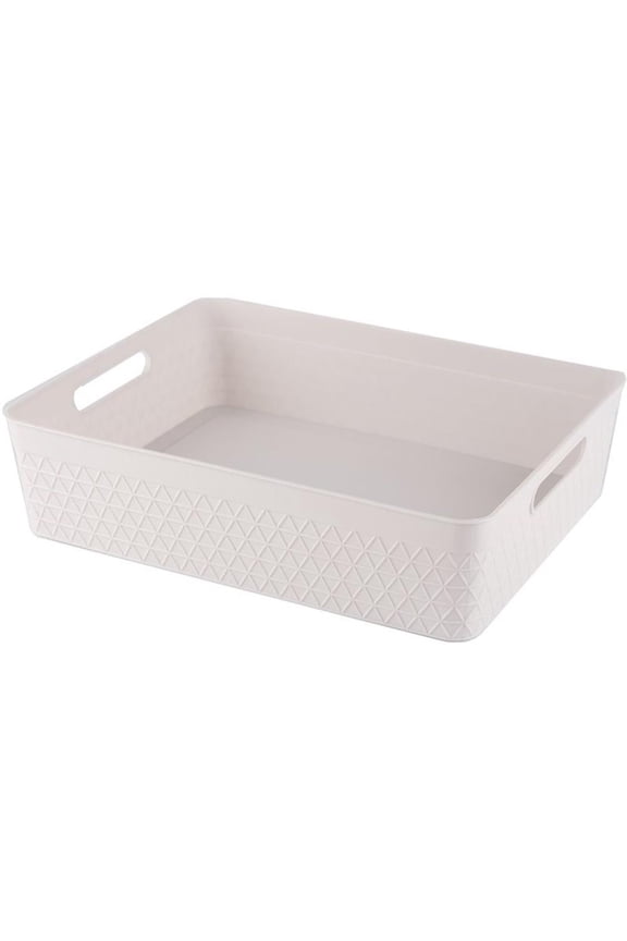 Storage Stationery/Desk Drawer Organizer 5 Liter Off-White (Set of 6)