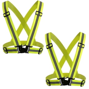 HANCELANT 2 Piece Adjustable Safety Security High Visibility Reflective Vest Gear Stripes Jacket