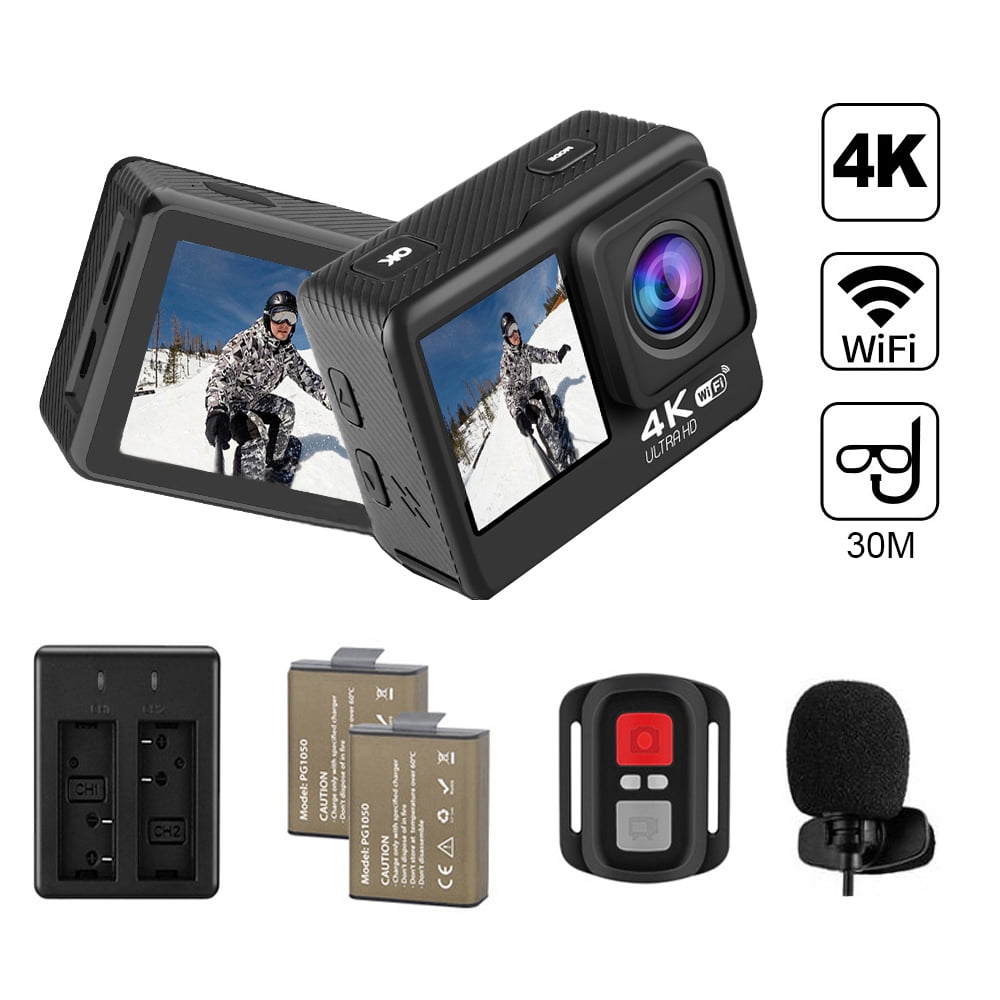 HANCELANT Action Camera Dual Screen Ultra HD 4K 30FPS 20MP Vlog Camera