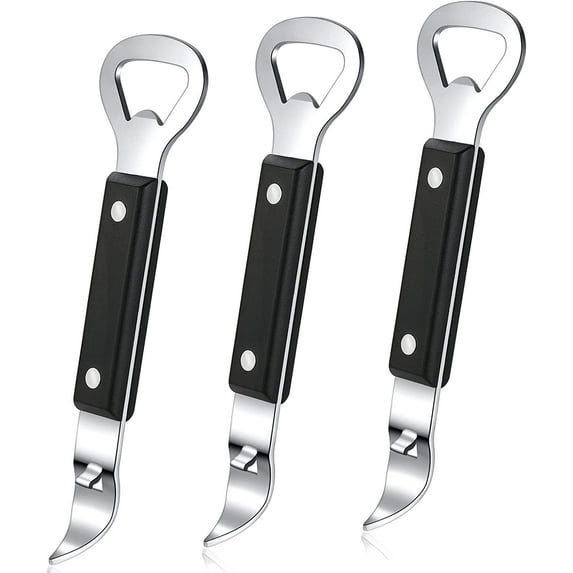 HANCELANT Can Punch Bottle Opener, Manual Stainless Steel Can Opener 3 Pack