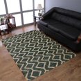 thumbnail image 1 of HAND KNOTTED SUMAK JUTE ECO-FRIENDLY AREA RUGS - 5'x8', Rectangle Shape, Green Beige Color, Geometric Pattern, High Pile, Natural Fiber, Outdoor Indoor Handmade Area Rugs for Living Room (J00018), 1 of 5