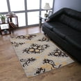 thumbnail image 1 of HAND KNOTTED WOOL FLORAL MODERN AREA RUGS - 6'x9', Rectangle Shape, Beige Brown Color, Classic Traditional Design, Low Pile Handmade Area Rugs for Living Room, Bed Room (N00920), 1 of 7