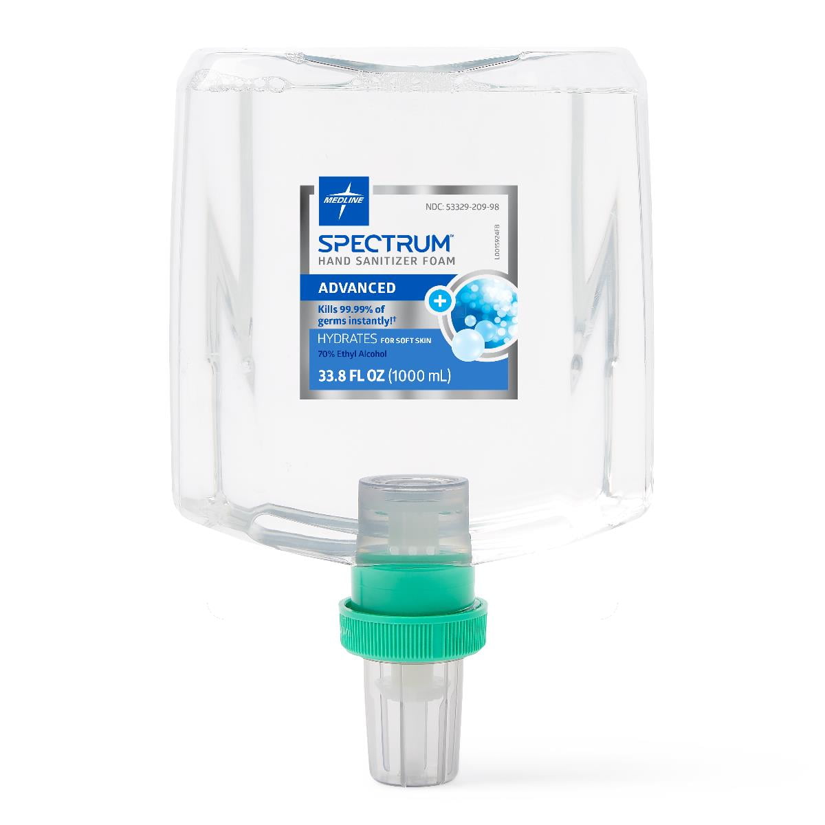 HAND SANITIZER, FOAM, SPECTRUM ADVANCE 70%,1000ML per case / each $18.32