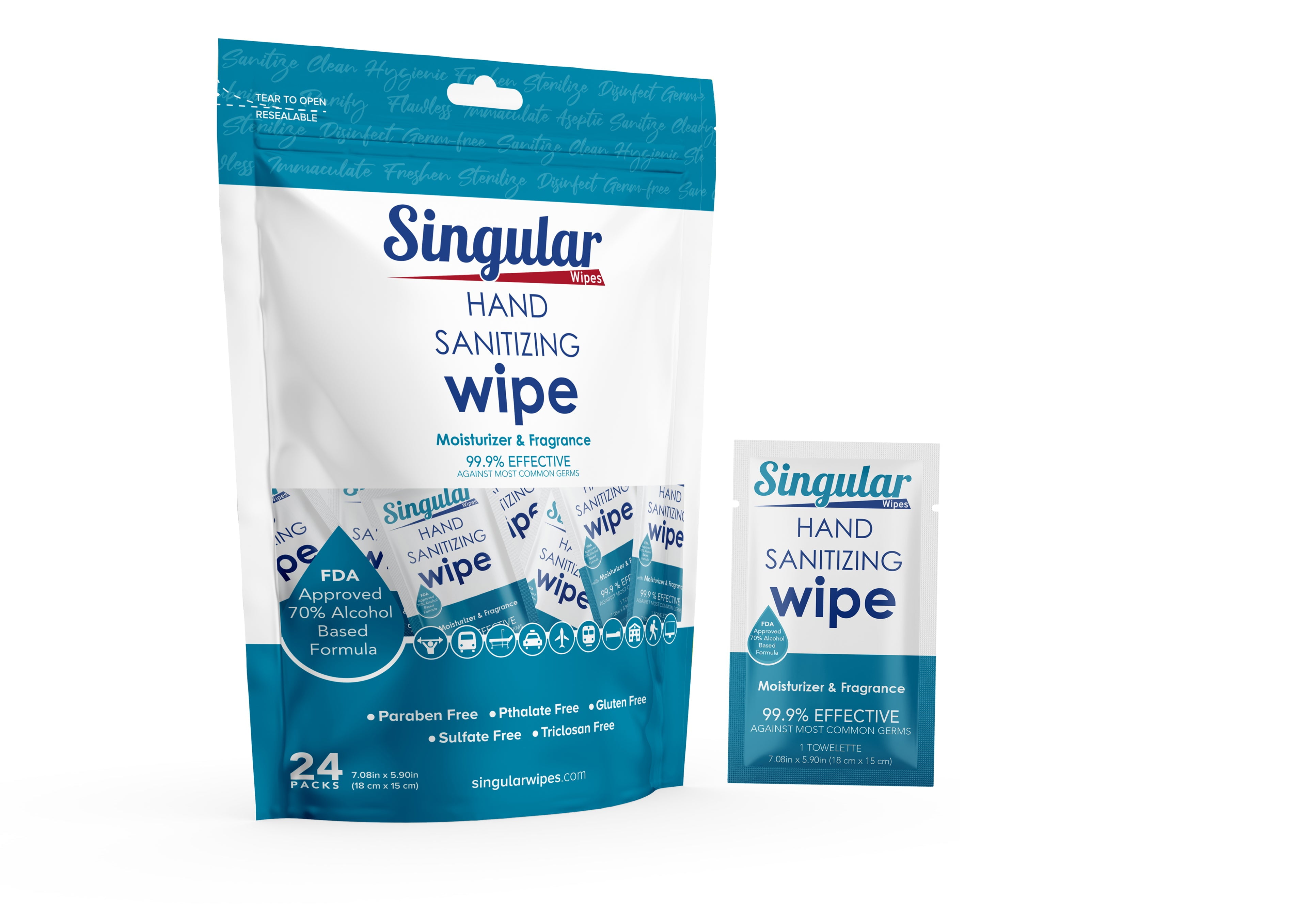 HAND SANITIZING WIPES Individually Packed Premium Hand Sanitizing