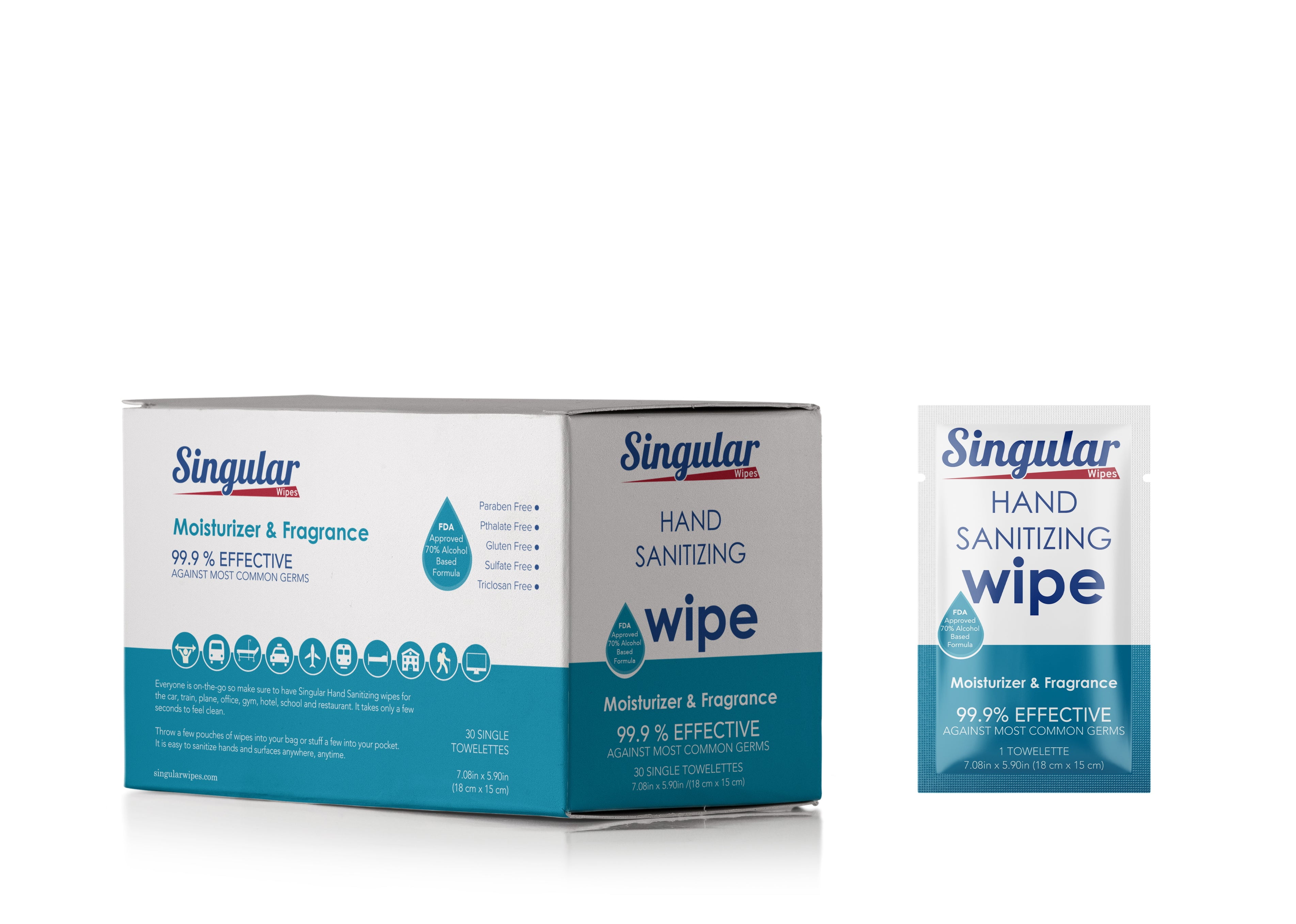HAND SANITIZING WIPES Individually Packed Premium Hand Sanitizing