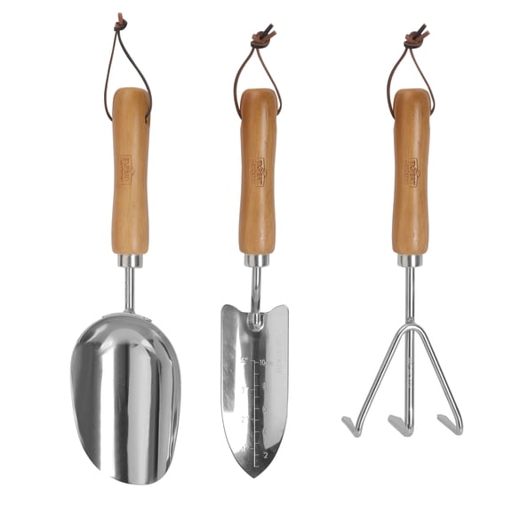 Expert Gardener Wood Hand Tools 3 Piece Set