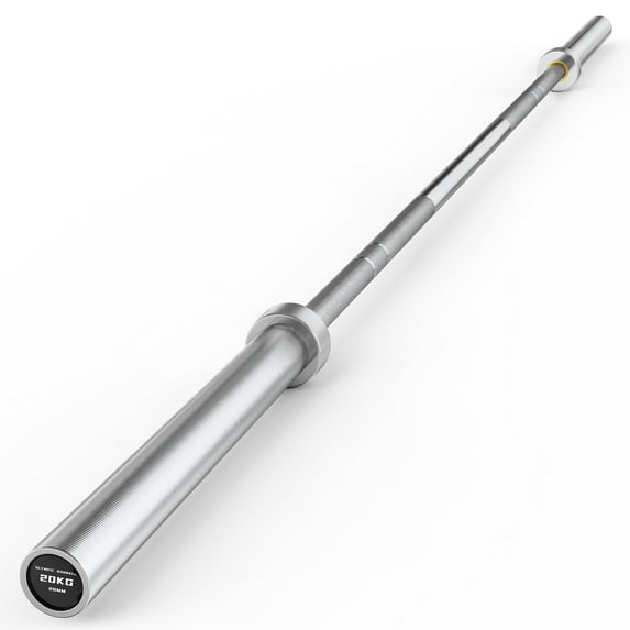 HANDBODE 45 lb ( 20kg ) Olympic Barbell, 2-inch Weight Bar for Bench Press, 1000 lb High-Capacity, 7-Foot, Standard Powerlifting Strength Training Gym Home Workout Weightlifting ( Silver)