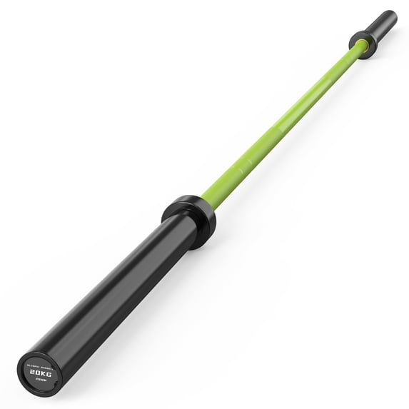 HANDBODE 45 lb ( 20kg ) Olympic Barbell, 2-inch Weight Bar for Bench Press, 1000 lb High-Capacity, 7-Foot, Standard Powerlifting Strength Training Gym Home Workout Weightlifting ( Green & Black)