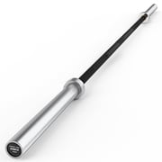 HANDBODE 7ft 45 lb 20kg Olympic Barbell Knurled Anti-Slip Grip 2-inch Weight Bar, 1500 lb High-Capacity Bar for Powerlifting, Weightlifting, Home & Gym Strength Training Workout, Silver & Black