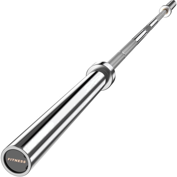 HANDBODE 7 ft Olympic Barbell, 45 lb 20 kg, 1000 lb Weight Capacity Weightlifting Bar for Strength Training and Home Gym, Silver