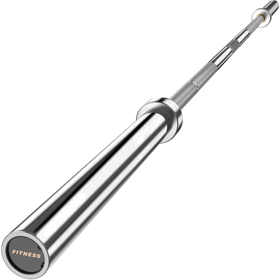 HANDBODE 7ft 45lb (20kg) Olympic Barbell, Silver | Deep Knurled Anti-Slip Grip, 1000lb High-Capacity Weight Bar for Deadlift, Powerlifting, Squat, Home Gym Strength Training Workout