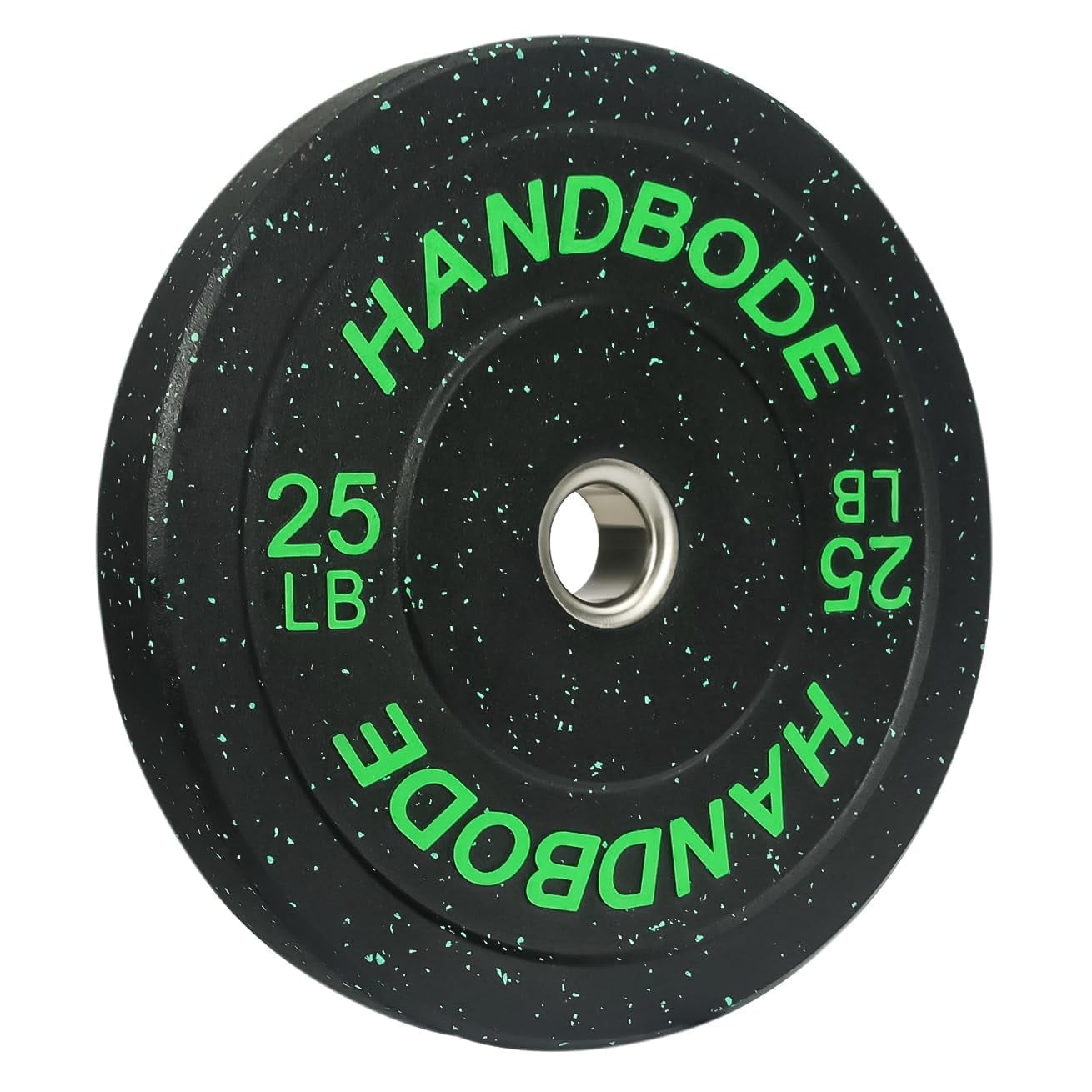 HANDBODE Bumper Plates High-Bounce Olympic Weight Plates, Colored crumb rubber plate for Weight Lifting and Strength Training 25LB