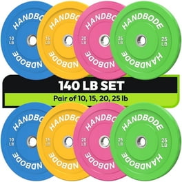 HANDBODE Bumper Plates High-Bounce Olympic Weight Plates, Colored