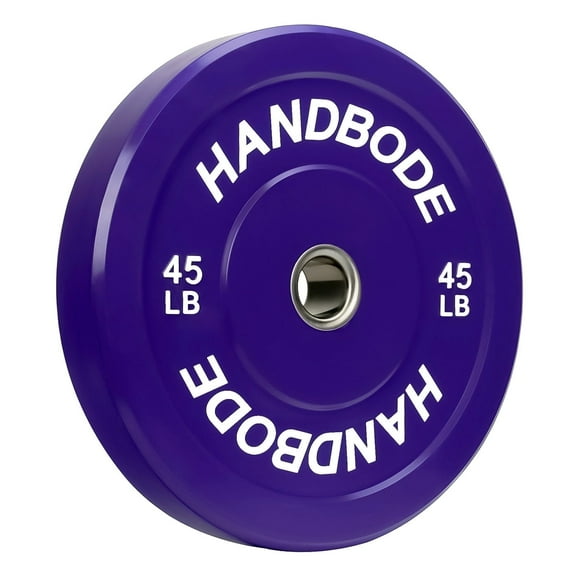 HANDBODE Bumper Plates Olympic Weight Plates, Colored Rubber plate for Weight Lifting and Strength Training 45LB