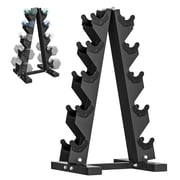 HANDBODE Dumbbell Rack Stand for 5 Pairs, A-Frame Weight Storage Organizer for Home Gym