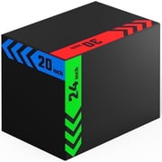 HANDBODE Small Heavy-Duty Foam Plyo Box, 3-in-1 Jump Trainer with Non-Slip Surface for HIIT & Home Gym Workouts, Material Foam, 1 Piece