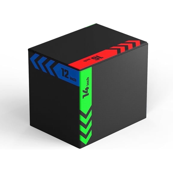 HANDBODE Heavy Foam Plyometric Box, Jumping Exercise Equipment Trainer with Anti-Slip Surface for Workout Training, Pro-Duty HIIT Exercise Foam Plyo Box, Home Gym Small