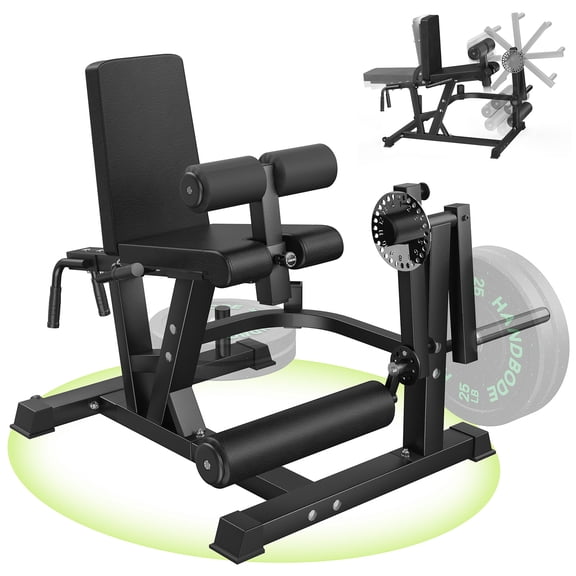 HANBODE Leg Extension and Curl Machine with Weight Plates Set, Adjustable Leg Workout Equipment, 800 lb Capacity for Home Gym