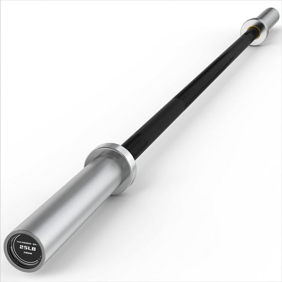 HANDBODE Olympic Barbell Bar 4.9 ft Weightlifting Bar for Powerlifting, Bench Press, Deadlift, Squat - 500 lb Capacity, Home & Gym Strength Training, Silver & Black