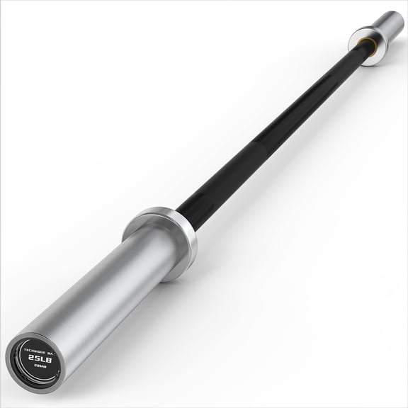 HANDBODE Olympic Barbell Bar 5 ft Weightlifting Bar for Powerlifting, Bench Press, Deadlift, Squat - 500 lb Capacity, Home & Gym Strength Training, Silver & Black