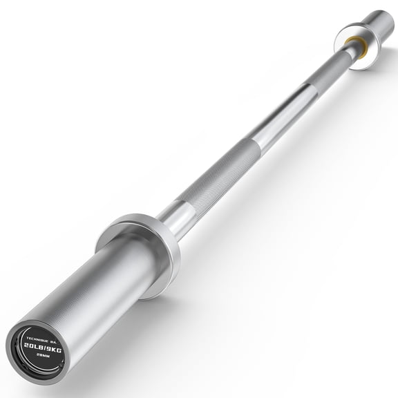 HANDBODE Olympic Barbell Bar 4 ft Weightlifting Bar for Powerlifting, Bench Press, Deadlift, Squat - 500 lb Capacity, Home & Gym Strength Training, Silver