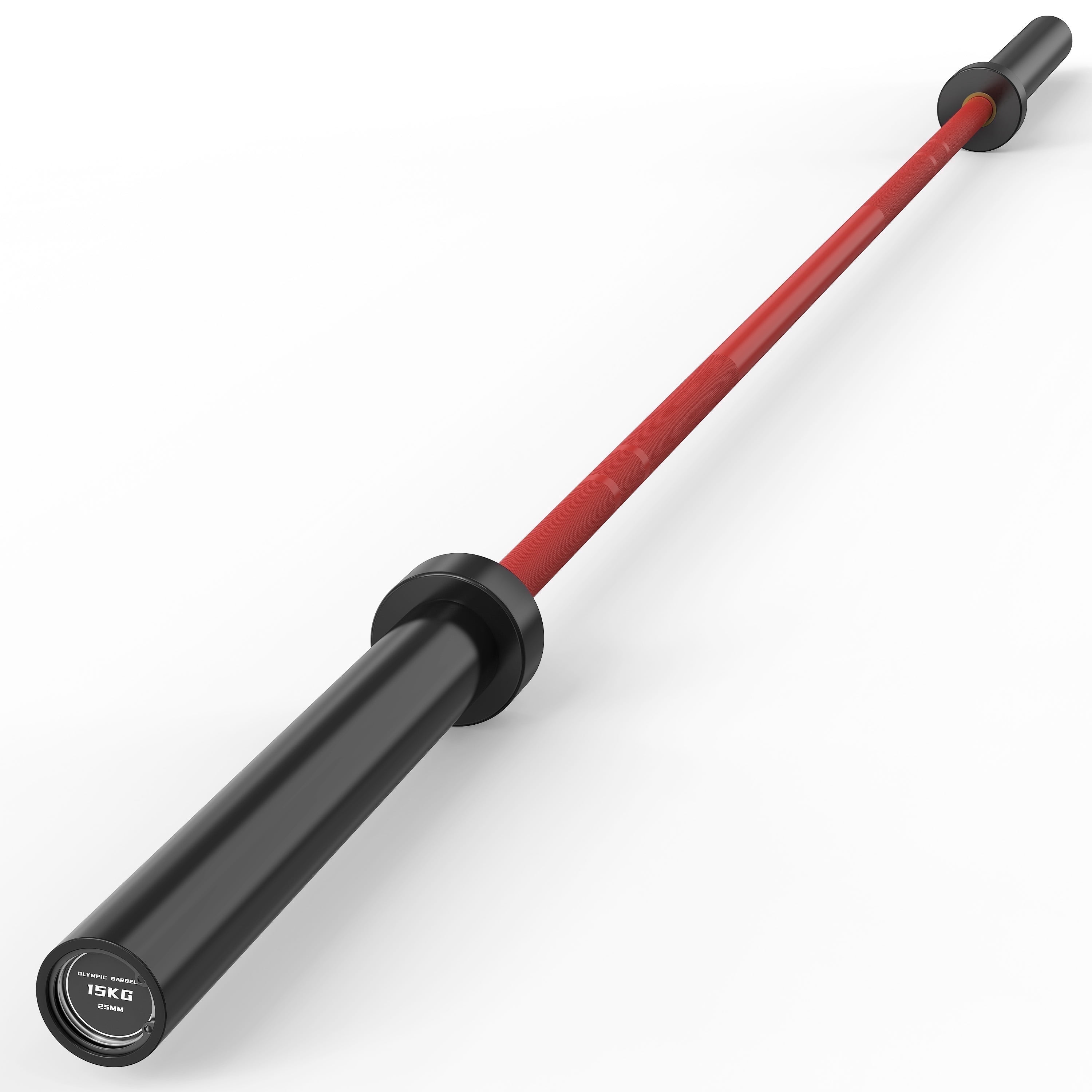 HANDBODE Olympic Barbell Bar 6.5 ft Weightlifting Bar for Powerlifting, Bench Press, Deadlift, Squat - 1000 lb Capacity, Home & Gym Strength Training, Red & Black