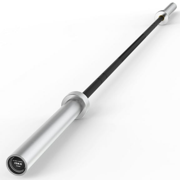 HANDBODE Olympic Barbell Bar 6.5 ft Weightlifting Bar for Powerlifting, Bench Press, Deadlift, Squat - 1000 lb Capacity, Home & Gym Strength Training, Silver & Black