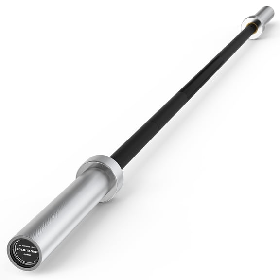 HANDBODE Olympic Barbell Bar 6 ft Weightlifting Bar for Powerlifting, Bench Press, Deadlift, Squat - 700 lb Capacity, Home & Gym Strength Training, Silver & Black