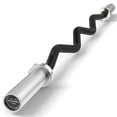 thumbnail image 1 of HANDBODE Olympic EZ Curl Barbell Bar, 47" Curl Bar for Weight Lifting, Squats, Hip Thrusts, Biceps, 500 lb Weight Capacity Suitable for 2 inch Weight Plates, Home Gym Weight Bar, 1 of 9