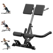 HANDBODE Roman Chair Hyperextension Bench, Home Gym, 350 lb, 10-Pos Ht Adj, Glute Core