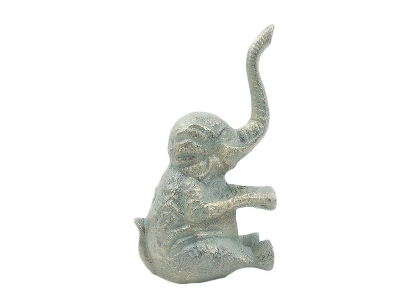 HANDCRAFTED NAUTICAL DÉCOR Antique Bronze Cast Iron Elephant Metal Door Stop 8"